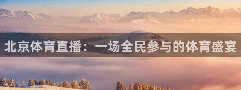 so米体育直播在线观看：北京体育直播：一场全民参与的体育盛宴